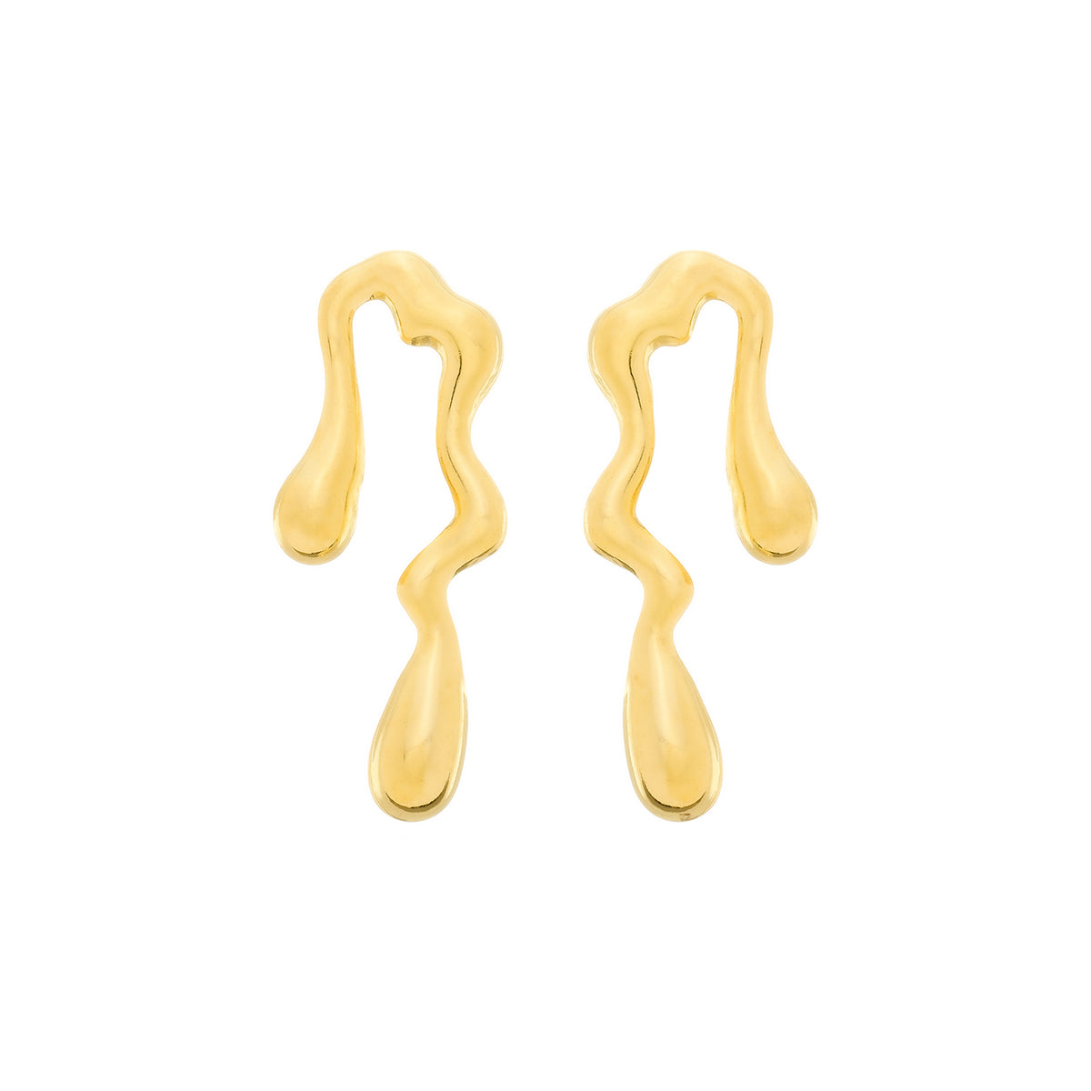 Brinco Dourado Orgânico de Gota