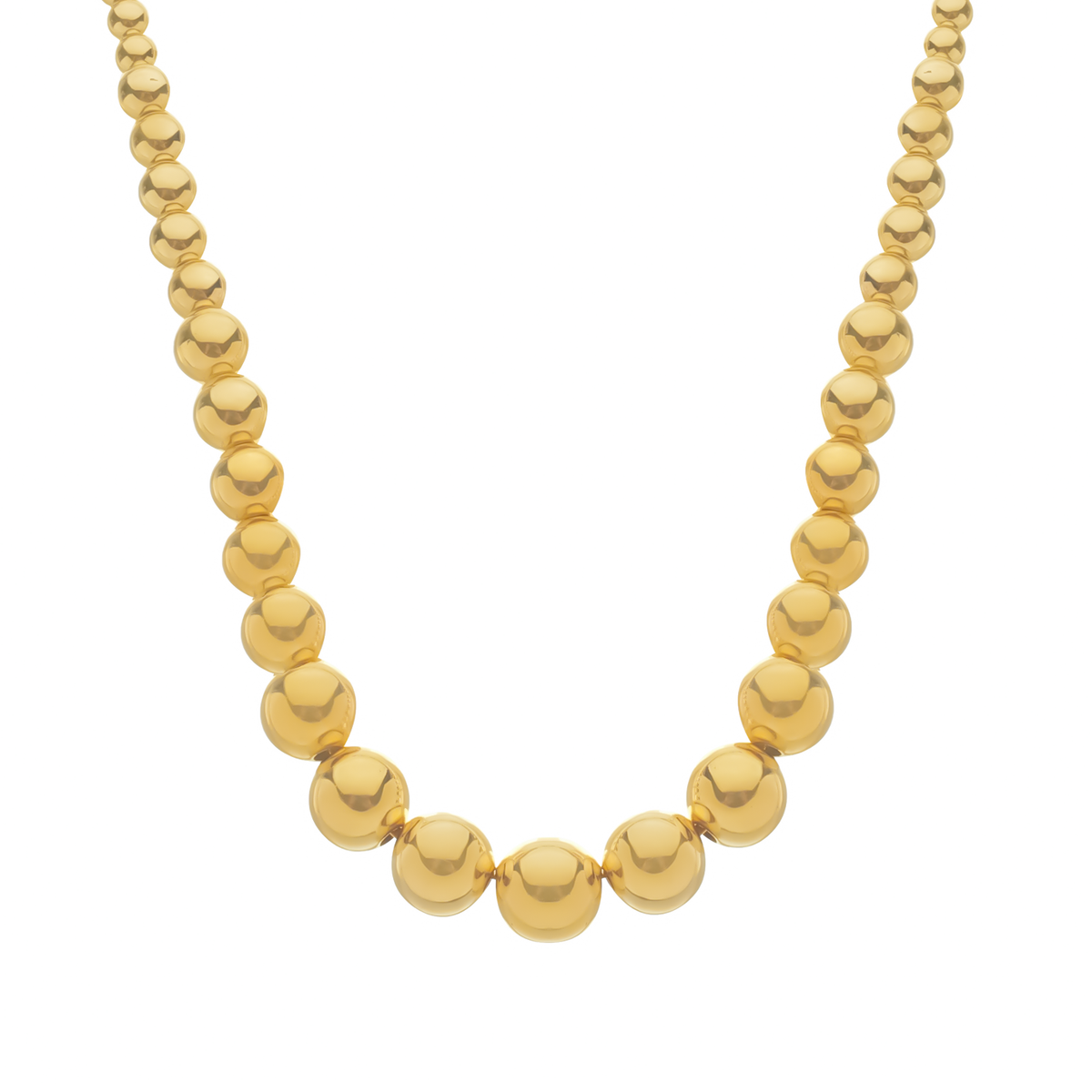 Colar Aurum  Dourado de Bolas Crescentes