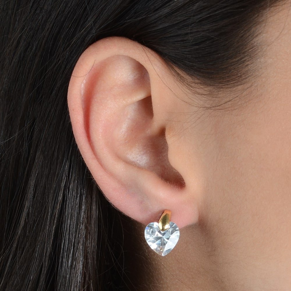 Brinco Passion Dourado  Pedra em Zircônia