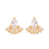 Brinco Sirius Dourado Gota e 8 Pedras de Zircônia