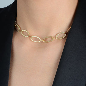 Chocker Aurum Dourada Corrente com Extensor