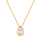 Colar Sirius Dourado de Gota em Zircônia