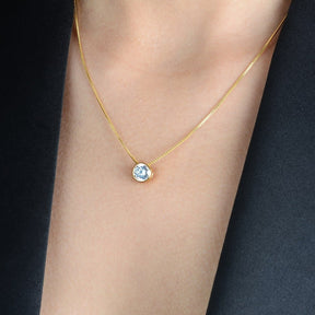 Colar Sirius Dourado Zircônia Ponto de Luz